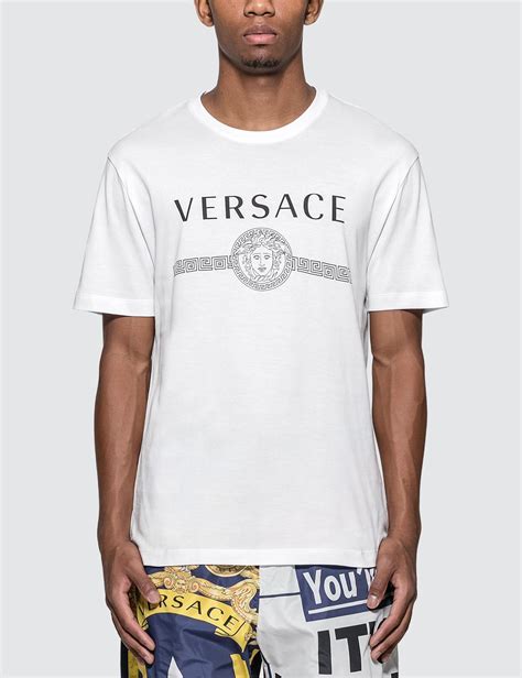 versace men's t-shirts|Versace collection men shirt white.